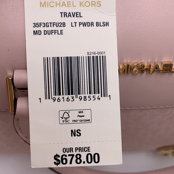 Michael Kors med Duffle Travel - Leather/Coated  Light Powder Blush - Picture 16 of 16